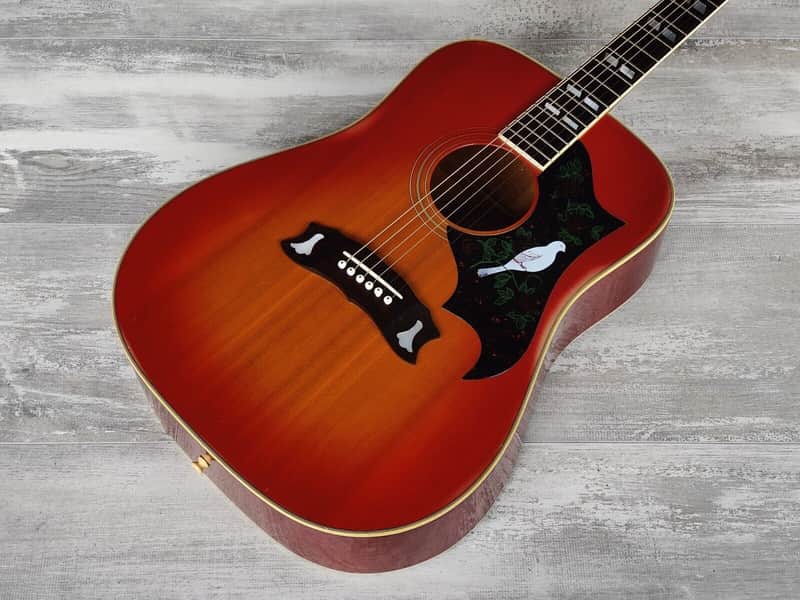 1970's Morris WD-30 Dove Japanese Vintage Acoustic Guitar (Cherry