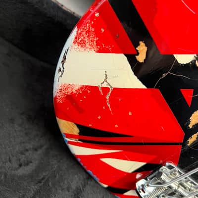 Custom made Frankenbass Wolfgang Van Halen Frankenstein Bass Musikraft Neck Frankenstrat - Red/White/Black image 20