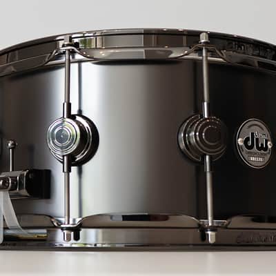 DW Collectors Satin Black Over Brass 6.5" x 14" Snare Drum w/ VIDEO! image 3