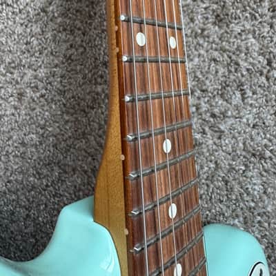 Fender Vintera '60s (Mastery and Lollar upgrades w case) Jaguar Modified HH with Pau Ferro Fretboard 2019 - 2023 - Surf Green image 10
