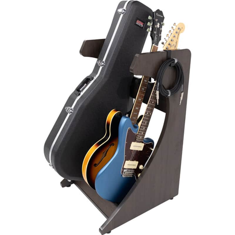 Gator Frameworks Elite Series 3 to 4-Space Guitar & Instrument Case Combo Rack Dark Walnut Brown Finish image 1