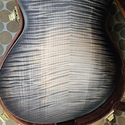 PRS Private Stock Singlecut Archtop, Bear Claw Spruce, Satin Frostbite, Ziricote Neck, Ebony Board with Brushstroke Birds Inlays, Aluminum-bronze 2-piece bridge, Ebony Tailpiece. image 2