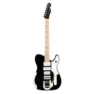 Used Fender Jack White Triplecaster Electric Guitar - Black w/Maple FB image 2