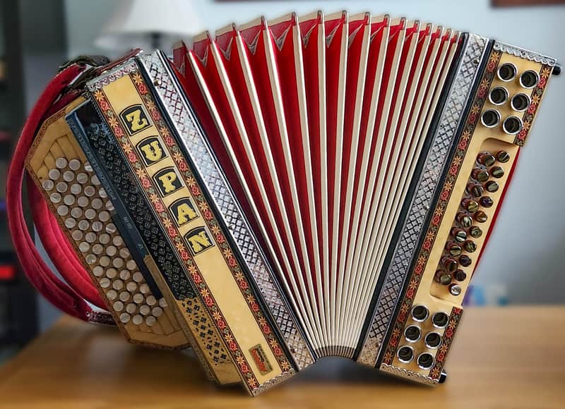 Zupan Alpe V DR Diatonic Button Box Accordion DGCFBb | Reverb