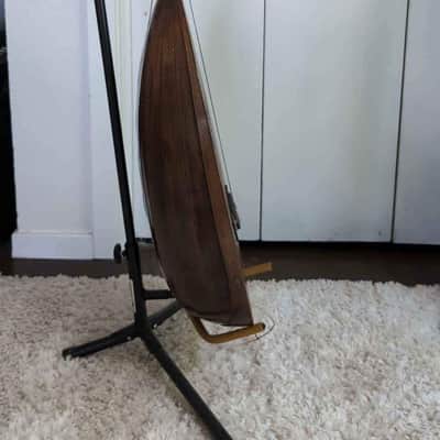Six-String Lute / Bowl Back Guitar with Guild Hardshell Case, German Antique image 11