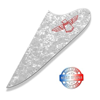 White Pearl 4 Ply Pickguard for Epiphone Thunderbird Option 1 W/ Decal Made in USA by WD image 9
