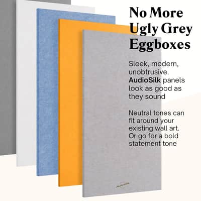 Acoustic Panels, 4 Pack Room Kit, Large, 46" X 23", Black image 5