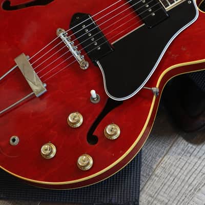 Vintage! 1963 Gibson ES-330 Semi-Hollow Electric Guitar Cherry Red + OHSC image 6