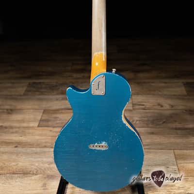 Fano SP6 Oltre Maple Neck P-90/T-Style Guitar w/ Gigbag – Lake Placid Blue image 6