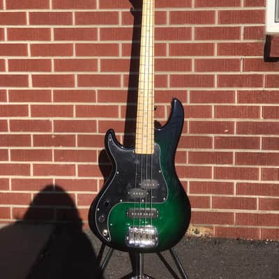 2017 G&L USA SB-2 Green Burst Left Handed 4-String image 2