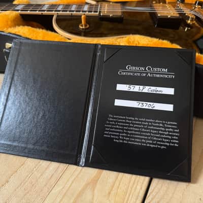 Gibson Custom Shop '57 Reissue Les Paul Custom Black Beauty 2023 Ebony VOS image 12