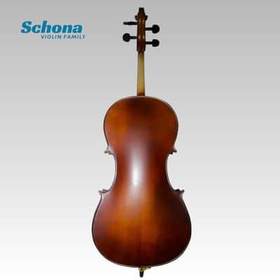 SCHONA SC-01ME - Matte Finish Solid Wood Handmade Cello with Spruce Top Maple Back/Sides 4/4 Sizey Level Exam Cello for Beginners image 2