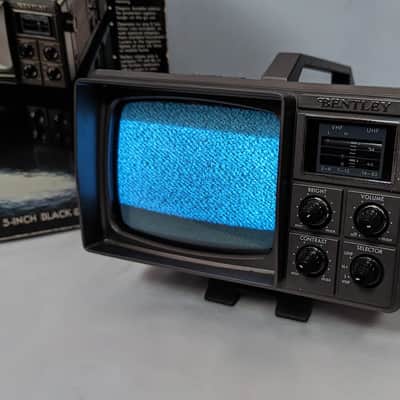 Vintage Bentley 100 Deluxe Portable 5" Inch Black & White TV - UHF VHF - Tested & WORKING image 6