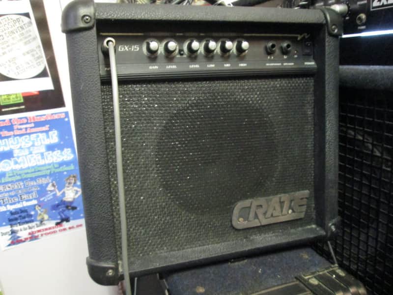 Crate GX-15 2-Channel 12-Watt 1x8" Guitar Practice Amp 1990s - Black image 1