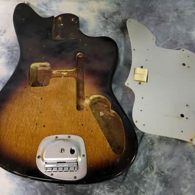 Vintage 1960's Zenon Japan Electric Guitar Body Pickguard Switches Wiring PotsLuthier Parts image 2