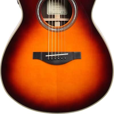 Yamaha LS-TA TransAcoustic Grand Concert Acoustic-Electric Guitar, Solid Spruce Top, Brown Sunburst image 2