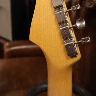 Fender '62 Stratocaster Relic-CC Faded Aged Daphne Blue image 6