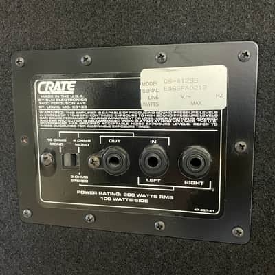 Crate GX-130C 130w head w/matching GS-412SS 200w 4x12 cabinet, 1994 black ozite halfstack, Made in USA *OSDM HOLY GRAIL* image 17