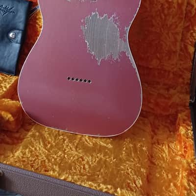 Fender  Dale Wilson masterbuilt Custom shop telecaster 60 custom 2019 - Relic burgundy mist metallic image 6