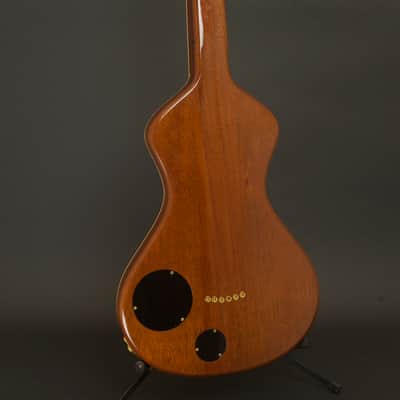 Asher "Lotus Flower" Inlay on Electro Hawaiian Model I 2005 trans blue nitro image 6
