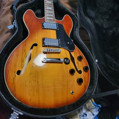 Firefly FF338 Semi-Hollow Guitar 2021 Spalted Maple image 1