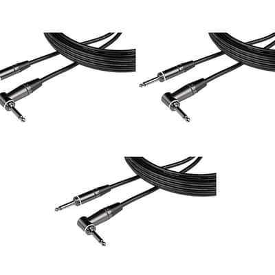 Gator Cableworks Composer Series 20' RA Instrument Cable x3 image 1