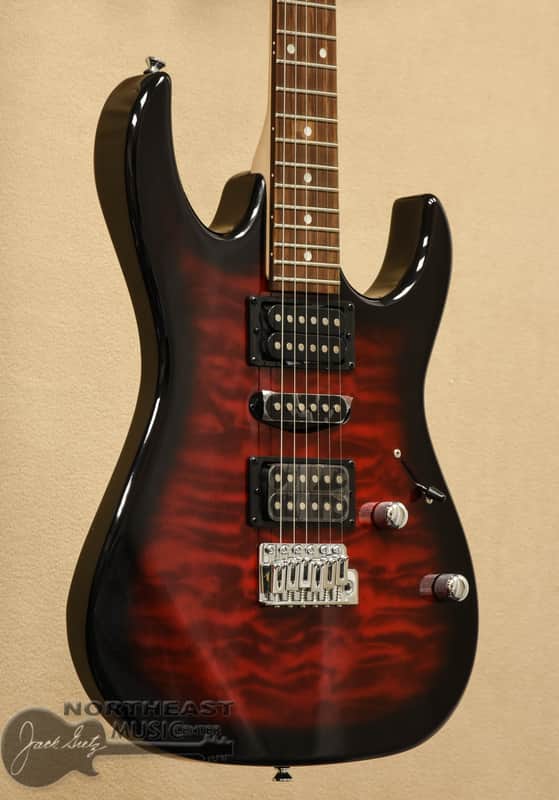 Ibanez GRX70QA - Transparent Red Burst image 1