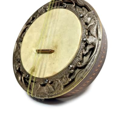 "Stentor" Art Nouveau Banjo-Mandolin with Lion-Decorated Tension Hoop, 1920s image 3