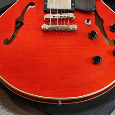Minty! 2017 Heritage H-535 Semi-Hollow Electric Guitar Figured Cherry + COA OHSC image 5
