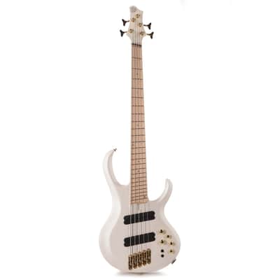 Ibanez BTB605MLM-PWM Bass Workshop 5-String Multi-Scale Bass - Pearl White Matte image 2