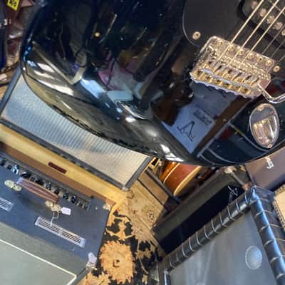 Squier Fender MIJ Stratocaster “Gilmour” Style Upgrades from head to toe! c. 1985 - Black image 10