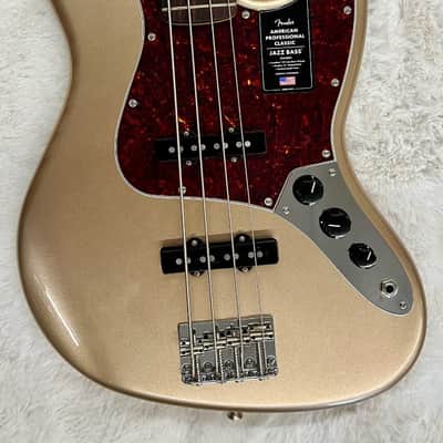 Mint Fender American Professional Classic 4-String Jazz Bass, Faded Firemist Gold image 3