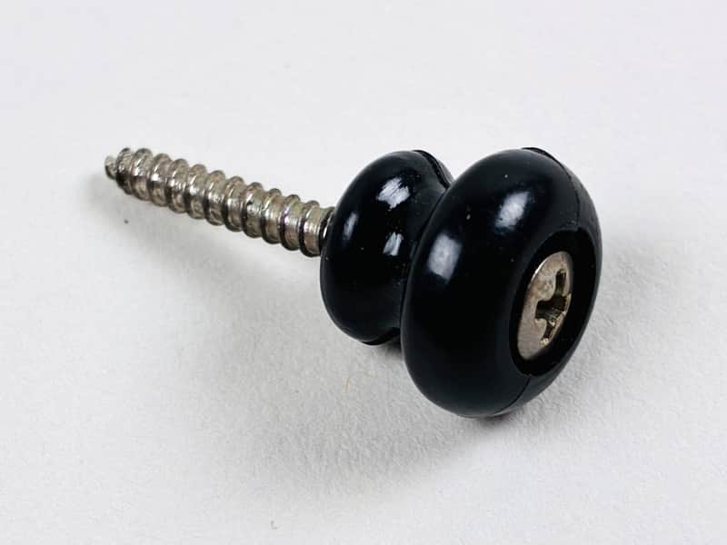 Gibson black plastic strap button. New old stock from the late ’50s into early ’60s. image 1