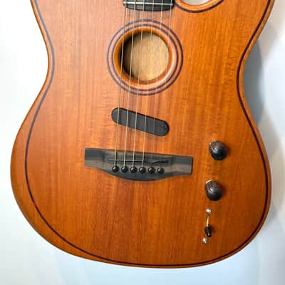 Fender Acoustasonic American Telecaster All Mahogany 2024 - Natural image 1