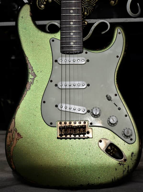 Fender Stratocaster Relic Nitro Green Sparkle Custom Shop Fat 50's image 1
