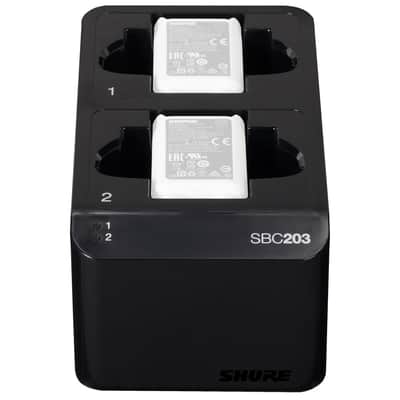 Shure SBC203 Dual-Docking Recharging Station for SLX-D Tx and SB903 Lithium-Ion Battery image 4