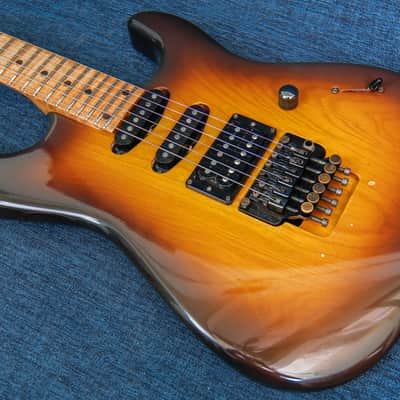 Music Works Super Strat - Jim Foote late 80-s Sunburst image 6