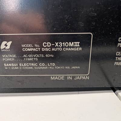 Sansui CD-X310MIII CD Player HiFi Stereo Vintage Single Disc Home Audio image 6