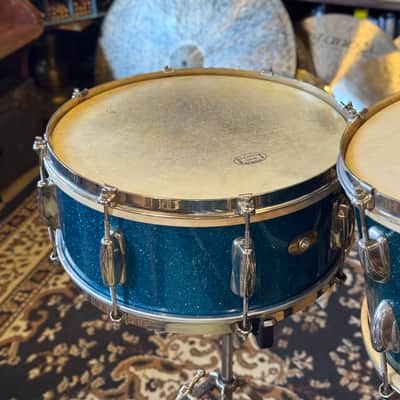 VINTAGE 1950's Slingerland JR Outfit in Blue Sparkle - 12x22, 8x12, 5.5x14 image 16