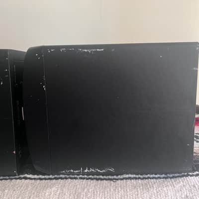 Pair of JBL LSR305 2-way active studio monitor speakers 5inch, 3 series, 2010’s, black with extras image 11