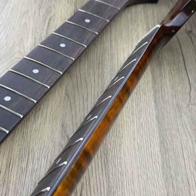 Roasted Maple Glossy Finish Guitar Strat Style Maple Neck, 22 Frets Rosewood Fingerboard image 2