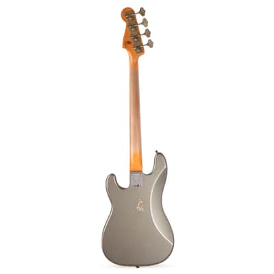 Fender Custom Shop 1960 Precision Bass Relic Super Faded Aged Charcoal Frost Metallic (Serial #CZ591609) image 5