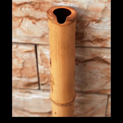 Long-Xiao Flute-Smoked Bamboo – Concert-Tuned Key E/D/C/B (Lowest Note), 8 Holes, 3 Piece - Smoked Finish with Lacquer Protection Inside, Xiao's tail is covered with buffalo horns image 10