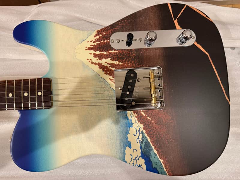 Fender Made in Japan Art Canvas Esquire Hokusai 2024 - Mount Fuji