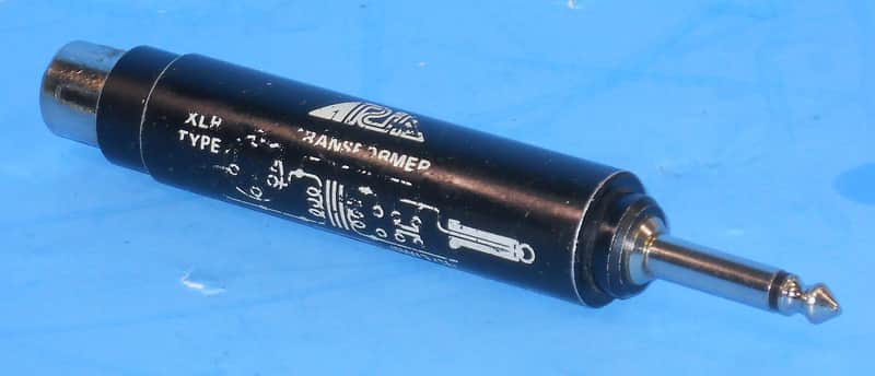 ARIA Switachable Hi Z-Lo Z Microphone/Line Transformer.XLR Female to 1/4" Male image 1
