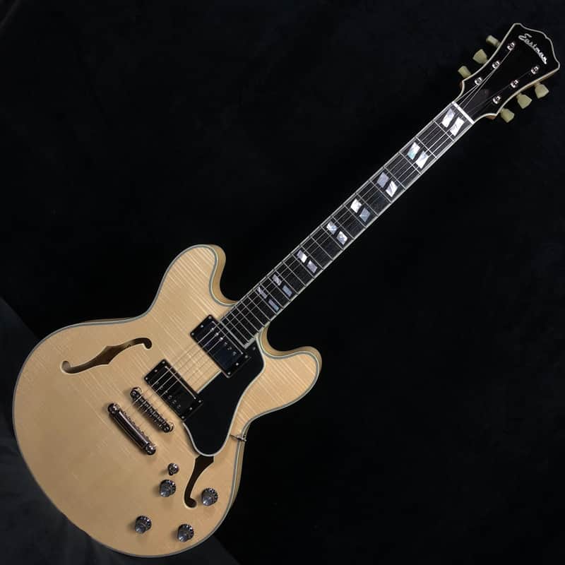 2018 Eastman T486 Blonde #0858 Archtop Electric Semi-Hollow Guitar image 1