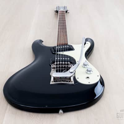 1990s Mosrite Ventures Model Super Custom '65 Black w/ Vibramute & Case, Japan Kurokumo image 11