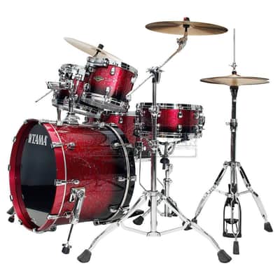 Tama Starclassic Walnut/Birch 5pc Drum Set Molten Dark Raspberry Fade image 3