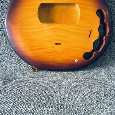 Cherry Burst 5 String StingRay Bass Basswood Body with Tiger Maple Top image 7