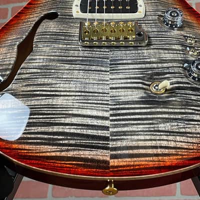 PRS 40th Anniversary Custom 24-08 Semi-hollow Electric Guitar - Charcoal Cherry Burst image 7